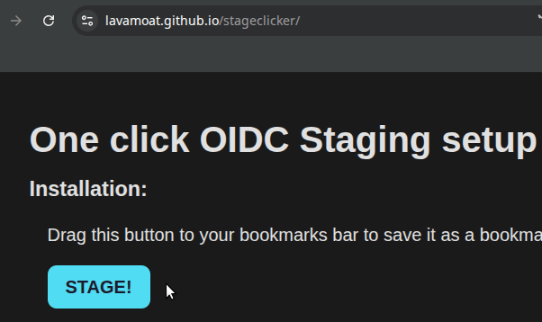 a gif of the button being dragged to a bookmarks tab